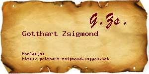 Gotthart Zsigmond névjegykártya