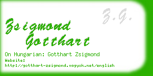 zsigmond gotthart business card